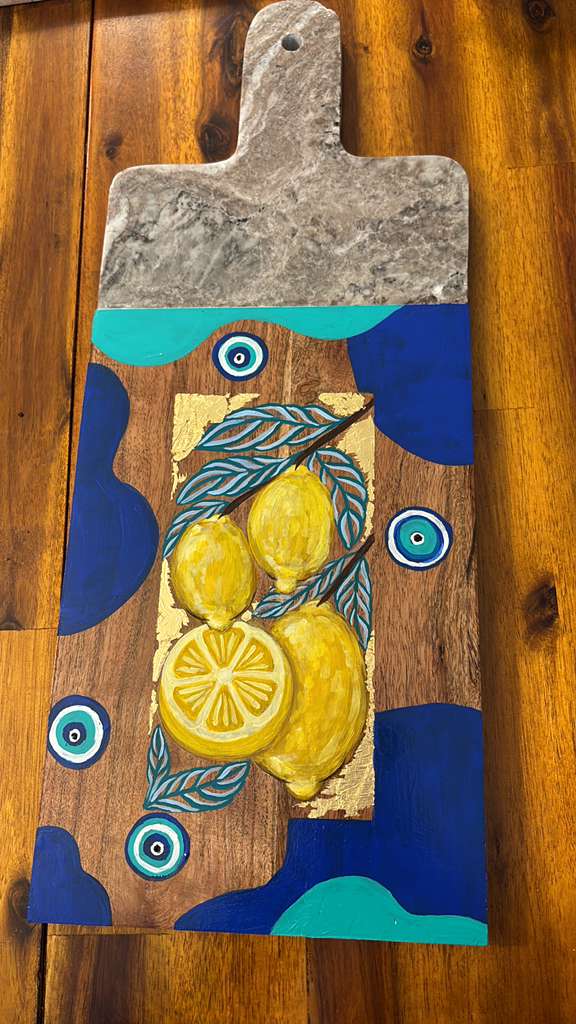 HANDMADE DECORATIVE STONE CUTTING BOARD
